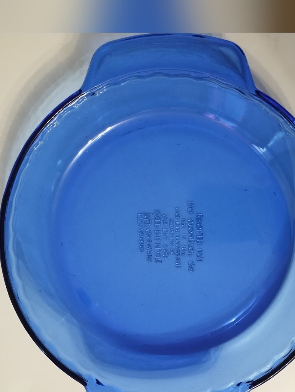 Vintage Anchor Hocking Cobalt Blue Pie Pan